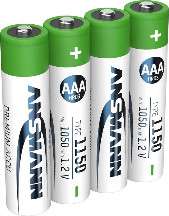 Actual product image Ansmann NiMH battery Micro AAA type 1150 (min. 1050 mAh) (4 pcs., AAA, 1050 mAh)
