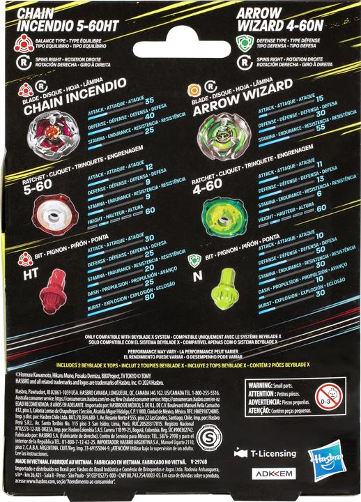 Actual product image Hasbro Bey Bbx Dual Pack Ast (Multilingual)