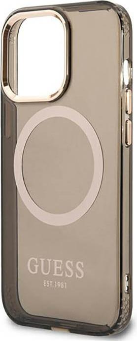 Produktbild Guess GUHMP13XHTCMK iPhone 13 Pro Max 6,7" czarny/black hard case Gold Outline Translucent MagSafe (Apple iPhone 13 Pro Max)