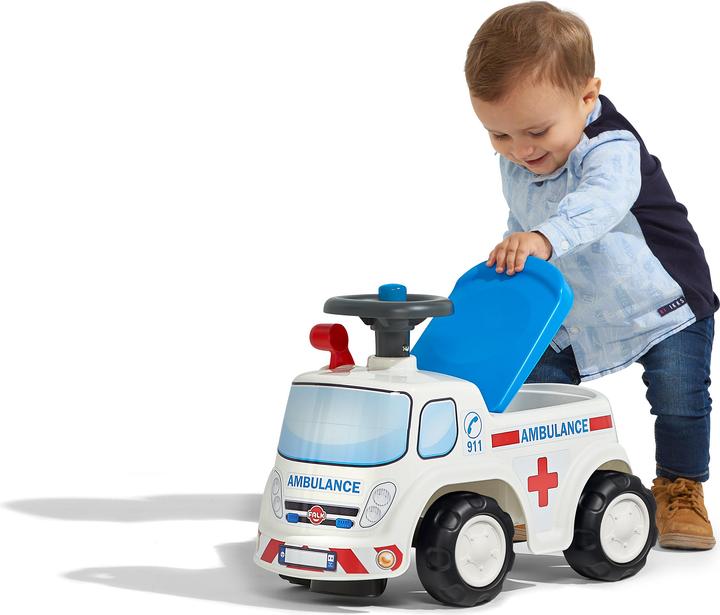 Image du produit Falk Toys Ambulance ride-on avec volant de stockage et klaxon
