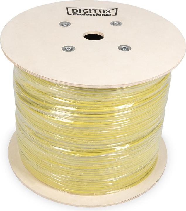 Actual product image Digitus CAT 7A S-FTP installation cable, 1500 MHz B2ca (EN 50575), AWG 22/1, 500 m reel, Dx, Ge (S/FTP, CAT7a, 500 m)