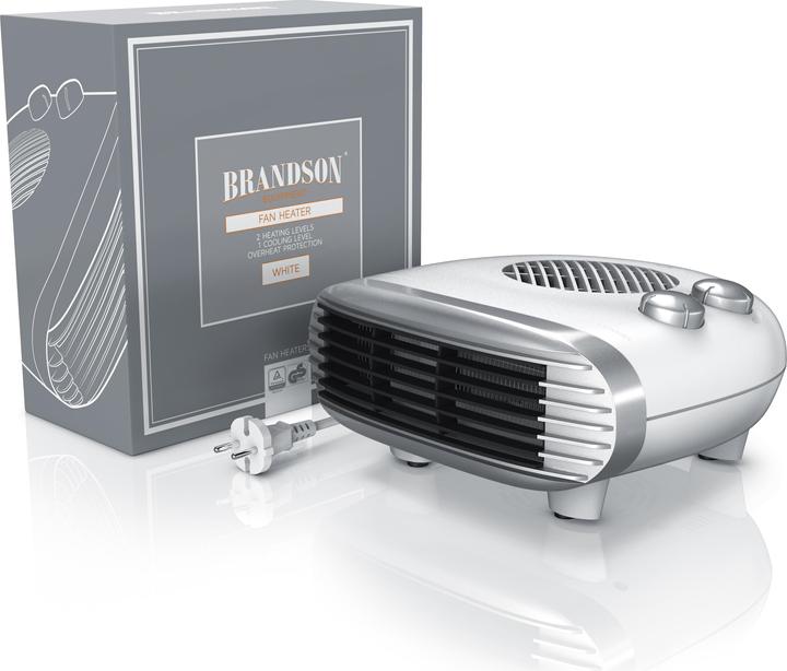 Actual product image Brandson Heizlüfter 2000 W, einstellbarer Thermostat, Fan Heater mit 3 Leistungsstufen, Badezimmer Heizung (2000 W)
