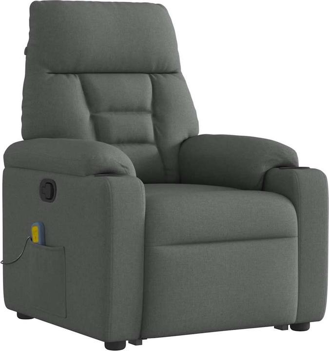 Actual product image VidaXL Massage chair with stand-up aid dark grey fabric