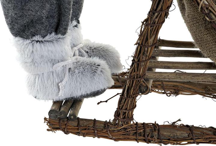 Actual product image DKD Home Decor Weihnachtsschmuck Rot Grau Holz Weihnachtsmann 42 x 22 x 48 cm (1 -part)