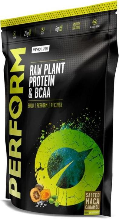 Produktbild Vivo Perform Raw Plant Protein & BCAA Raw Salted Maca Caramel (Maca, Salzig, Karamell, 1 Stk., 988 g)