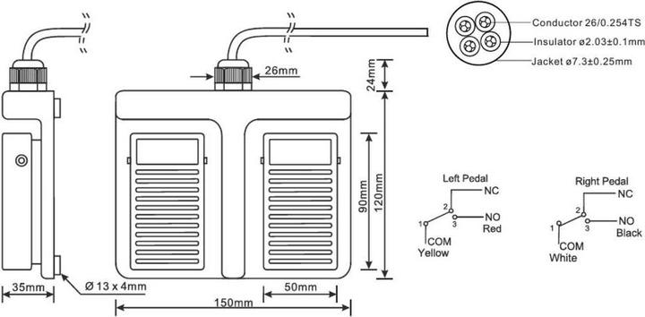 Immagine prodotto Tru Components Interruttore a pedale