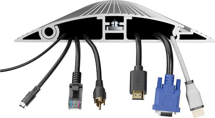 Actual product image Multibrackets Top shelf cable duct 139x750, aluminium, silver (Duct, 75 cm)