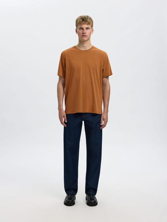Actual product image Selected Homme Slhaspen Slub Ss O-Neck Tee Noos (XL)
