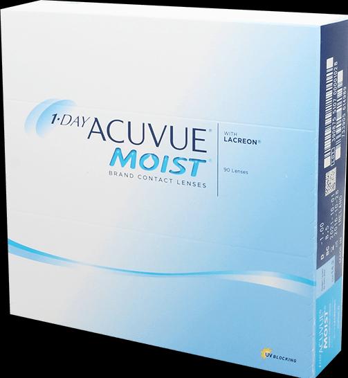 Actual product image Acuvue 1-Day Moist (90 Piece, Daily lens, Spherical)