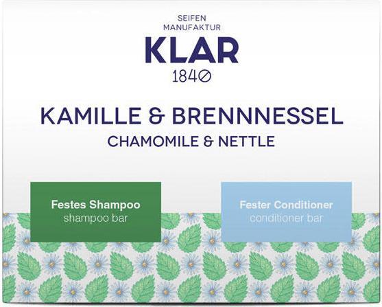 Klar Geschenkset Kamille & Brennnessel (Haarpflege set)