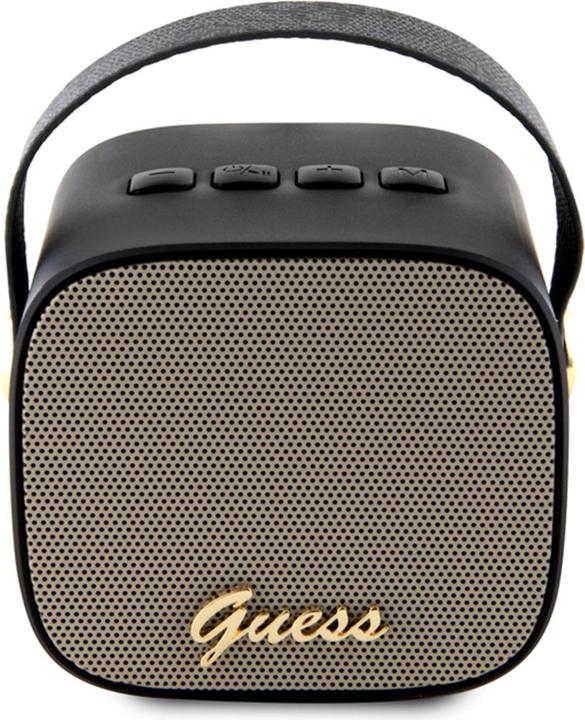 Actual product image Guess głośnik Bluetooth GUWSB2P4SMK Speaker mini czarny/black 4G Leather Script Logo with Strap (4 h, Rechargeable battery operated)