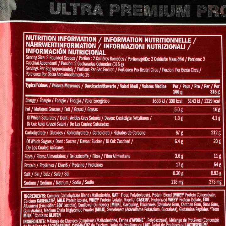 Valori nutrizionali e ingredienti BSN La vera massa (Vaniglia, 1 pz., 4730 g)