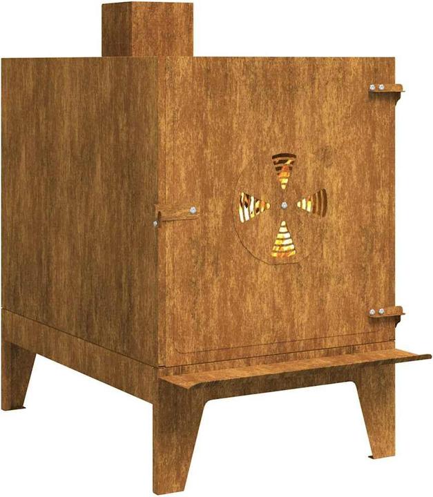 Produktbild VidaXL Gartenofen 35x50x60 cm Cortenstahl Camping Ofen tragbarer Ofen Holzofen