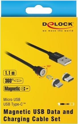 Produktbild Delock USB2.0-Ladekabel magnetische Stecker (1.10 m, USB 2.0)