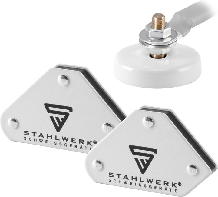 Produktbild Stahlwerk Magnetwerkzeug 2er Set 45° x 90° x 135° 4 kg / 9 lbs + Masseklemme
