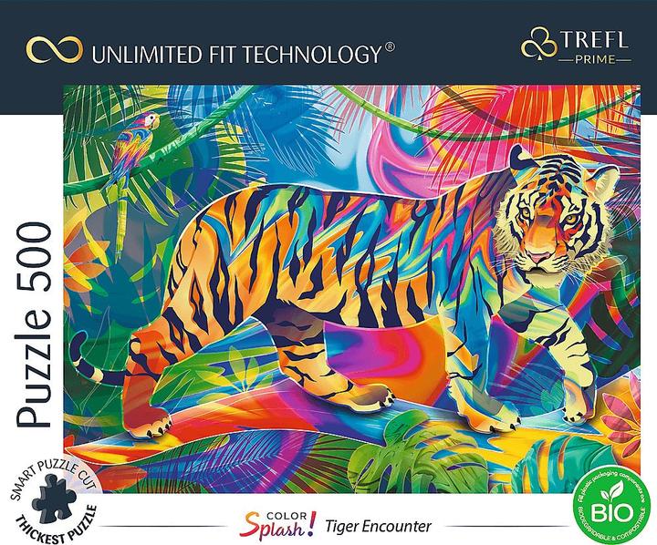 Actual product image Trefl Puzzle 500 Color Splash: Tiger Encounter (500 pieces)