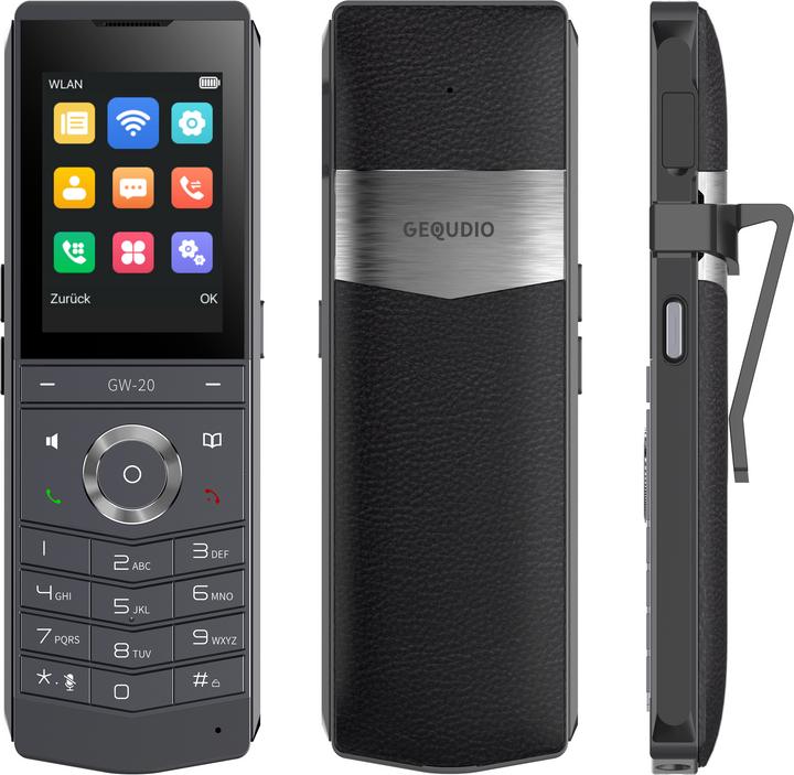 Produktbild Gequdio GW-20 WLAN IP Telefon mit Ladeschale, SIP kompatibel
