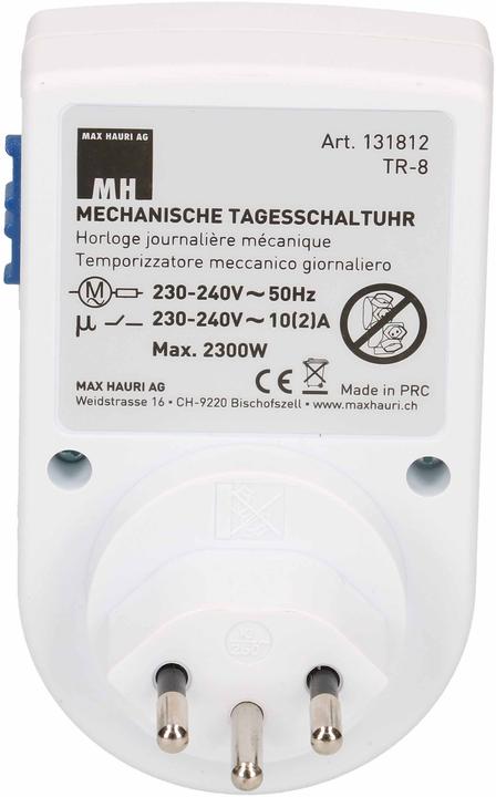 Image du produit Max Hauri Horloge programmable 24h analogique, interrupteur (Type 12)