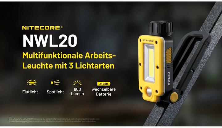 Actual product image Nitecore NWL20 (600 lm)