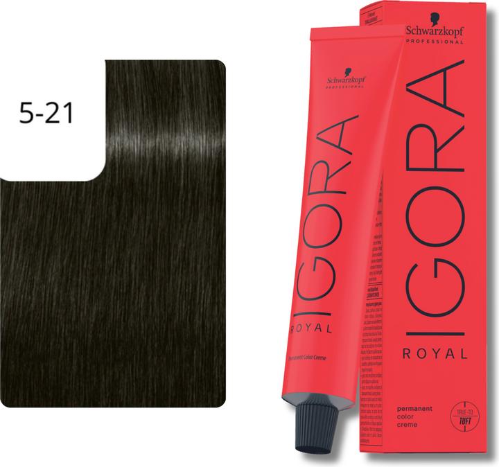 Produktbild Schwarzkopf Igora Royal - 5-21 Hellbraun Asch Cendré (Braun, Grau)