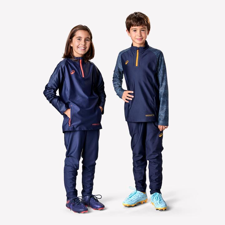 Actual product image Kipsta Kinder Fussball Sweatshirt 1/2 Zip - Viralto Roarr marineblau/rot