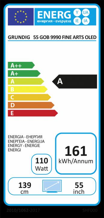 Label énergétique Grundig 55 GOB 9990 OLED (55", OLED, 4K)