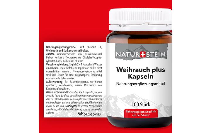 Actual product image Naturstein Frankincense plus capsules 100pcs. (100 Piece, Capsules, 159 g)