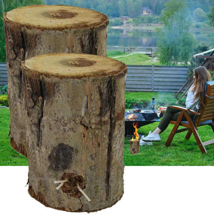 Actual product image Natura Punto Set of 2 Swedish fires, Finnish torch tree torch for the garden, 12 x 18 cm