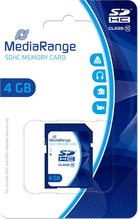 Immagine prodotto MediaRange SDHC Classe 10 (4 GB, SDHC, U1, UHS-I)