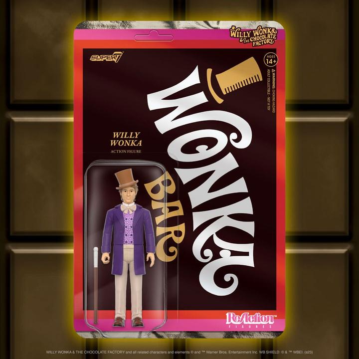 Produktbild Super7 Charlie und die Schokoladenfabrik (1971) ReAction Actionfigur Willy Wonka Wave 01 10 cm