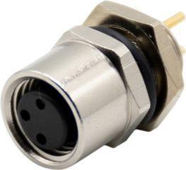 Actual product image RND Electronics M8 Round Sensor Connector, Straight, Female Connector, 3 Pole, A-Coded, Soldered