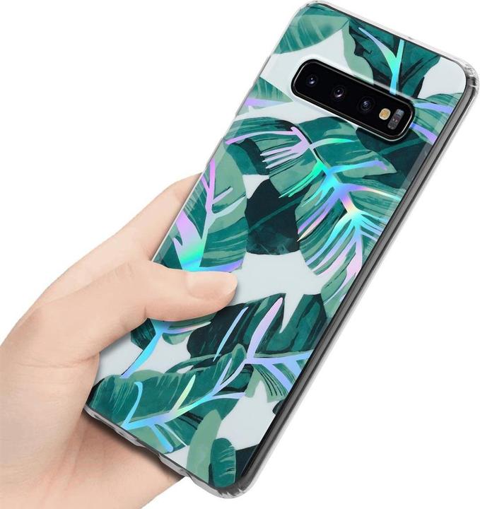 Produktbild Cadorabo IMD TPU Bunte Blumen & Blätter Cover (Samsung Galaxy S10)