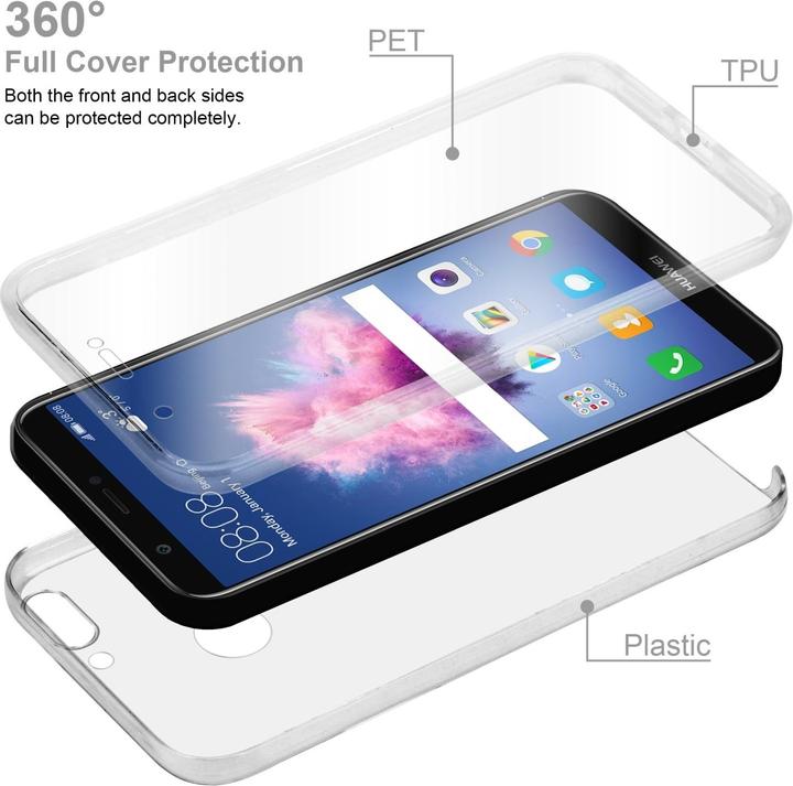 Immagine prodotto Cadorabo Custodia TPU con scafo a 360 gradi (Huawei P Smart (2018), Huawei Enjoy 7S)