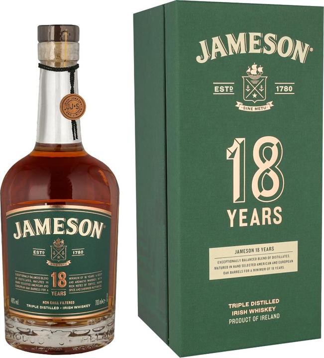 Image du produit Jameson 18 Years (Whisky irlandais, 1 x 70 cl)