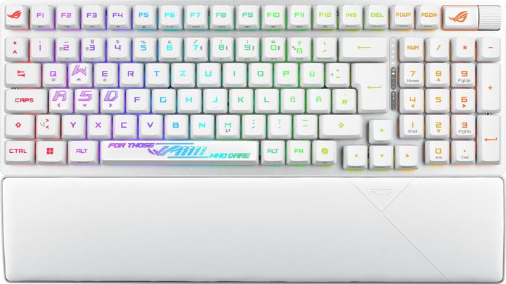 Image du produit ASUS Tastatur ROG Strix Scope II 96 RX Wireless WHT (DE, Sans fil, Filaire)