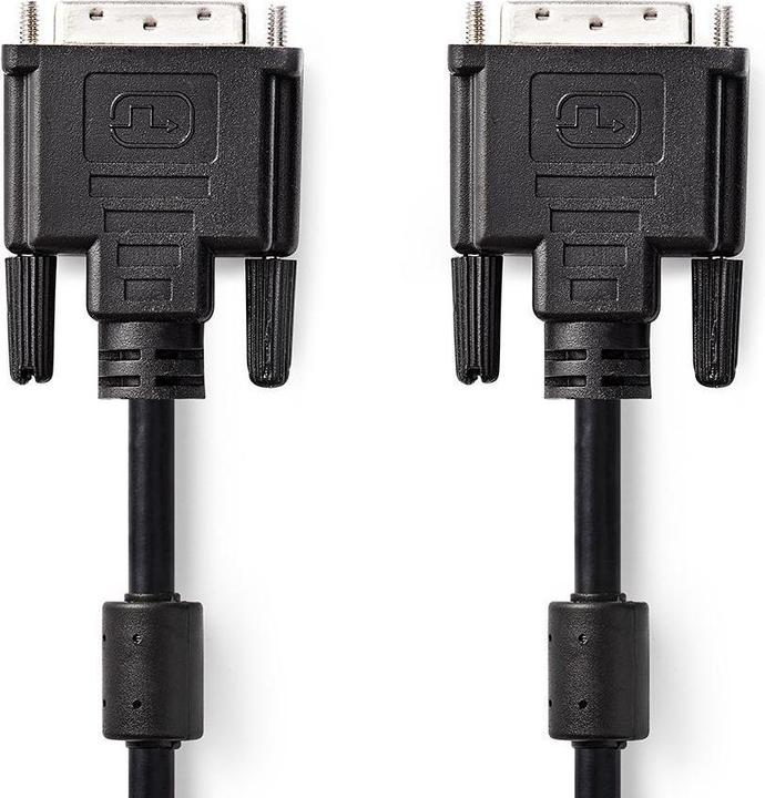 Produktbild Nedis DVI Cable DVI-D 24+1-Pin Male DVI-D 24+1-Pin Male 2560x1600 Nickel Plated 3.00 m PVC Black Pol (3 m, DVI)