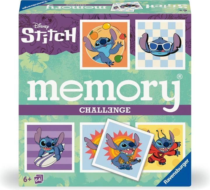 Actual product image Ravensburger 24697 - Challenge memory® Disney Stitch. A challenging memory® for 2 - 8 (German, Spanish, French, Dutch, Italian, English)