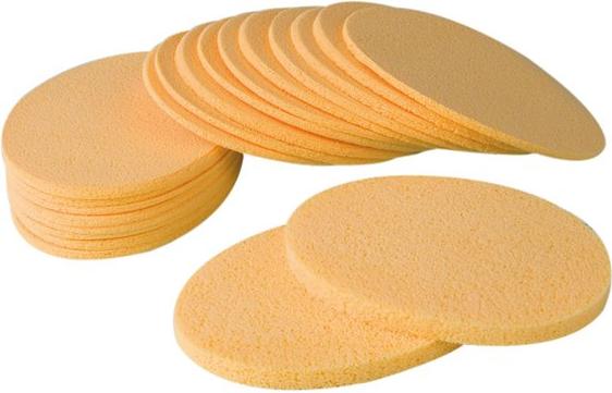 NEE Kosmetik-Abschminkschwamm oval gepresst 12 x 8.5 x 1 20 Stk gelb