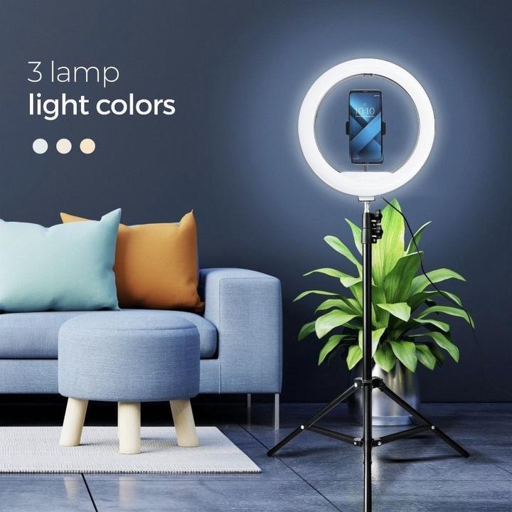 Produktbild Techonic 13-Zoll-LED-Selfie-Lampe mit ausziehbarer Halterung 185cm