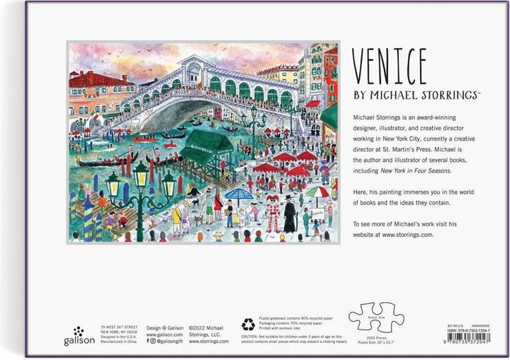 Actual product image Abrams & Chronicle Michael Storrings Venice 1500 Piece Puzzle (1500 pieces)