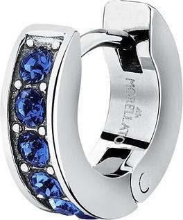 Morellato Motown Sals94 Steel Single Earring With Blue Crystals
