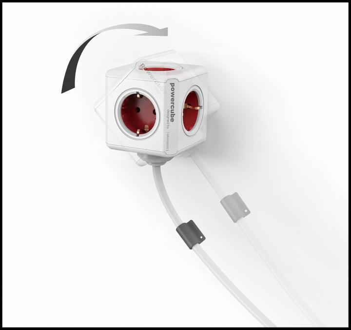 Actual product image Allocacoc PowerCube Extended incl. 1.5 m cable Type F (5 x, CEE 7/4, 1.50 m)