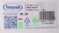 Actual product image Tontarelli trash can with lid 45l big hoop (45 l)