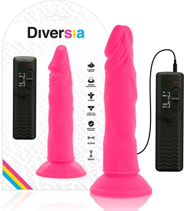 Immagine prodotto Diversia Dildo flessibile con vibrazione e base di aspirazione