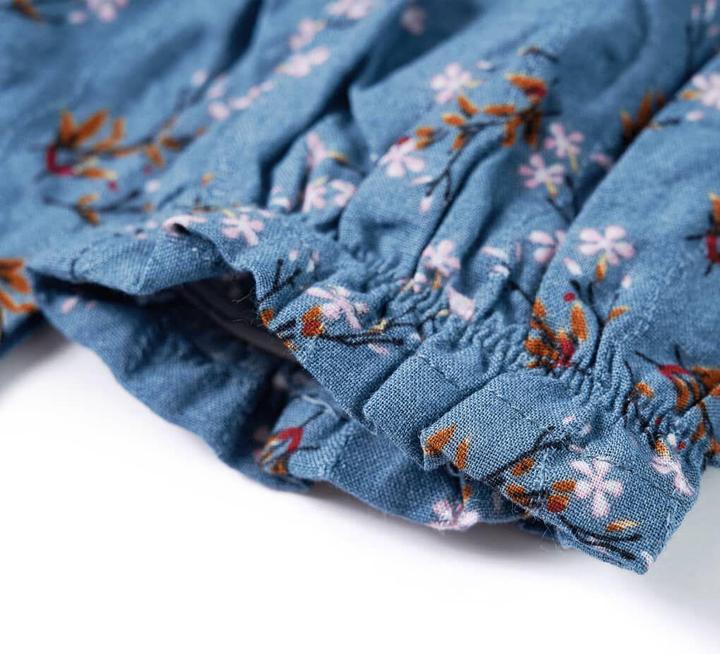 Produktbild VidaXL Kinderkleid mit Langen Ärmeln Petrolblau 92,Material: 50 (92)
