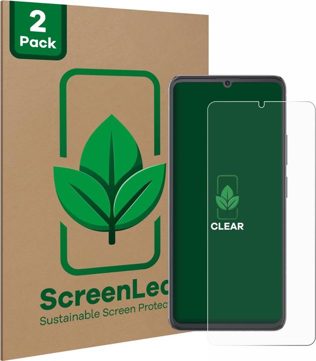Actual product image ScreenLeaf Screen Protector sustainable Screen Protection, clear, anti-scratch (2 Piece, Cubot A20)