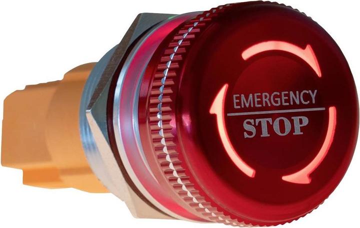 Produktbild Joy-it Button22NA-02 Not-Aus-Taster 220 V rastend Rot, Grün (Ø x L) 22 mm x 46
