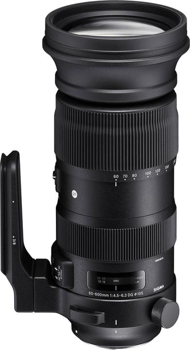 Sigma 60-600mm f/4.5-6.3 DG OS HSM Sports (Canon EF, APS-C / DX, Vollformat)