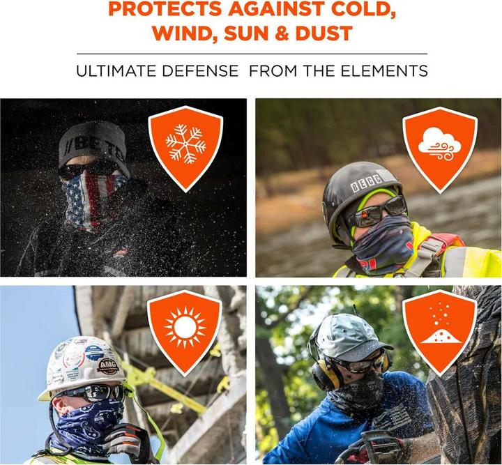 Actual product image Ergodyne Multifunctional scarf N-Ferno 6491, gradient grey (One size)