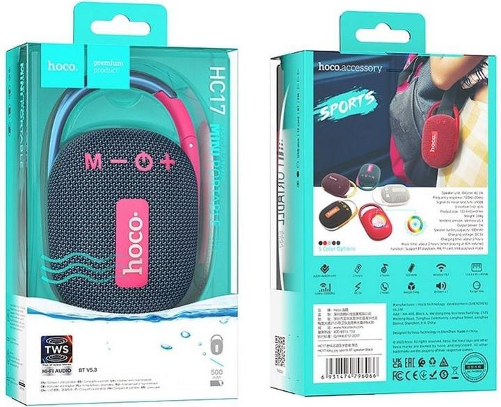 Produktbild Hoco Bluetooth-Lautsprecher drahtloser Lautsprecher bluetooth HC17 navy blue (2 h)